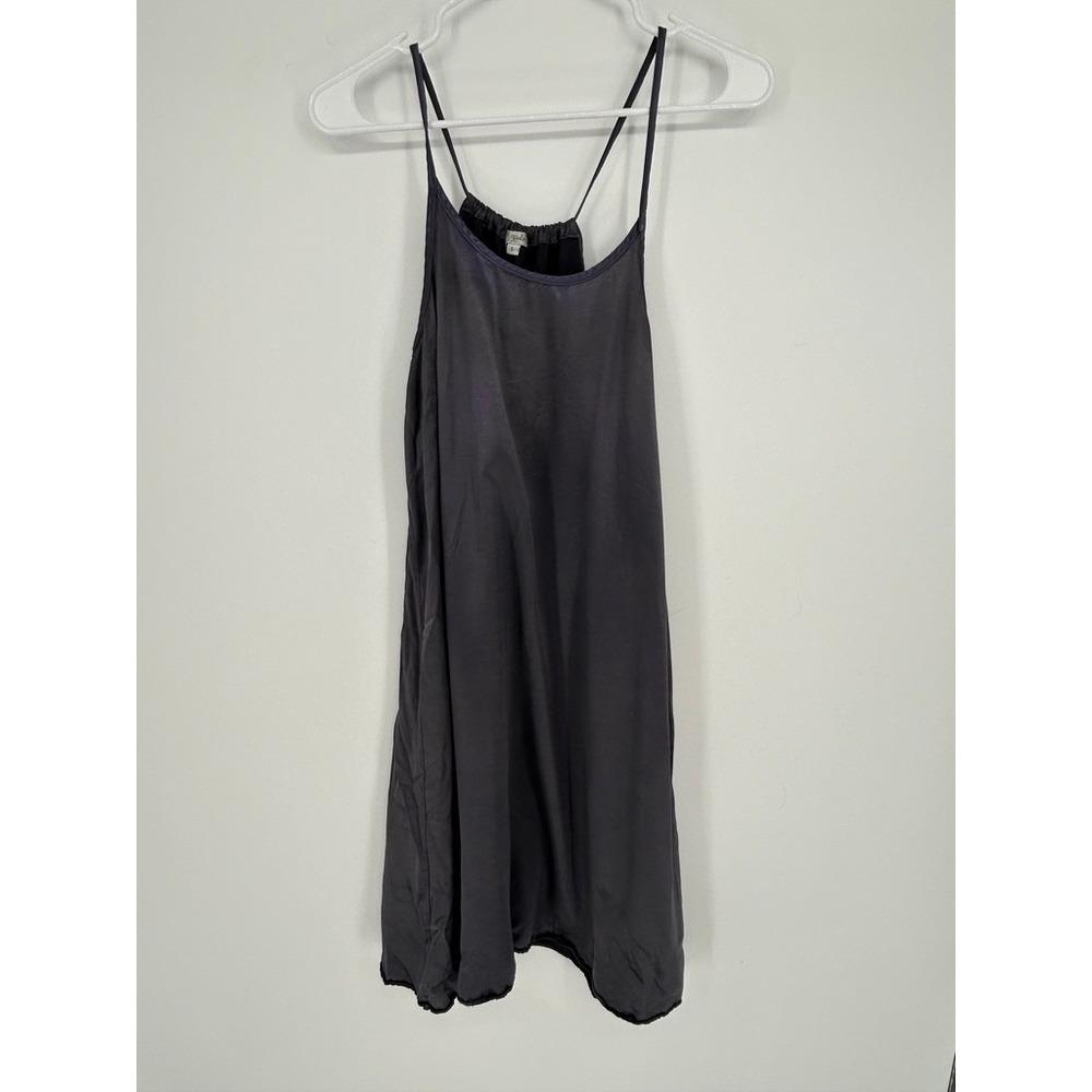PJ Harlow Womens L Charcoal Grey Slip Dress  Maxi 90s Y2K Minimalist Indie Goth